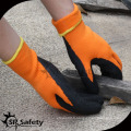 SRSAFETY 7 g gants en latex / latex en polyester poli orange avec revêtement acrylique